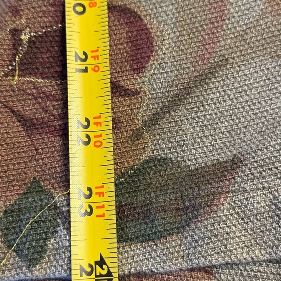 Chico’s Design Floral Cotton Green Jacket Gold Thread Embellished Size Large (2) - Picture 10 of 11